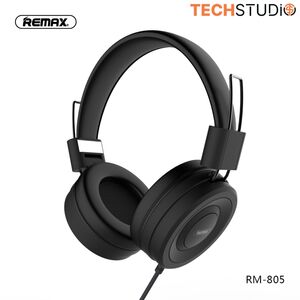 Remax Wired Music Headphone RM-805| Deep HD Bass | Durable ABS Material | Easy Control |Skin-Friendly Finish |